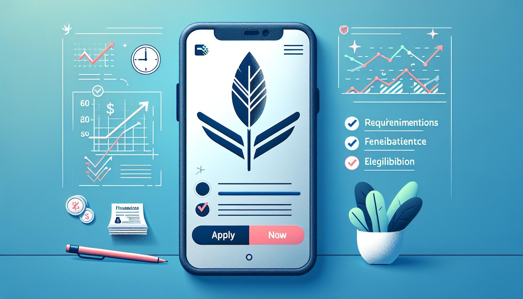 Create an image showing a user-friendly app interface on a smartphone with the Robinhood logo prominently displayed. The screen should depict a step-by-step guide for applying for a margin account, featuring simple, clear instructions, checkmarks for completed steps, and highlighted sections like 