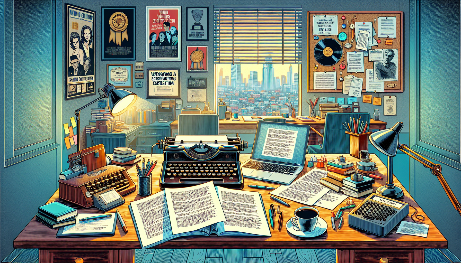 Prompt: An image depicting a screenwriter