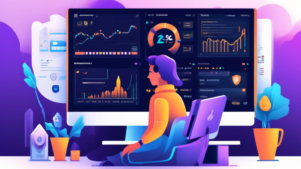 Create an image that showcases an individual thoughtfully selecting a crypto trading platform on their computer. The scene should highlight various options on the computer screen, illustrating different platform features through icons such as security shields, user ratings, and demo account checkmarks. The background can include elements like charts and graphs indicating cryptocurrency trends. The atmosphere should feel modern and tech-savvy, emphasizing the importance of choosing the right platform for personal trading goals and risk tolerance.