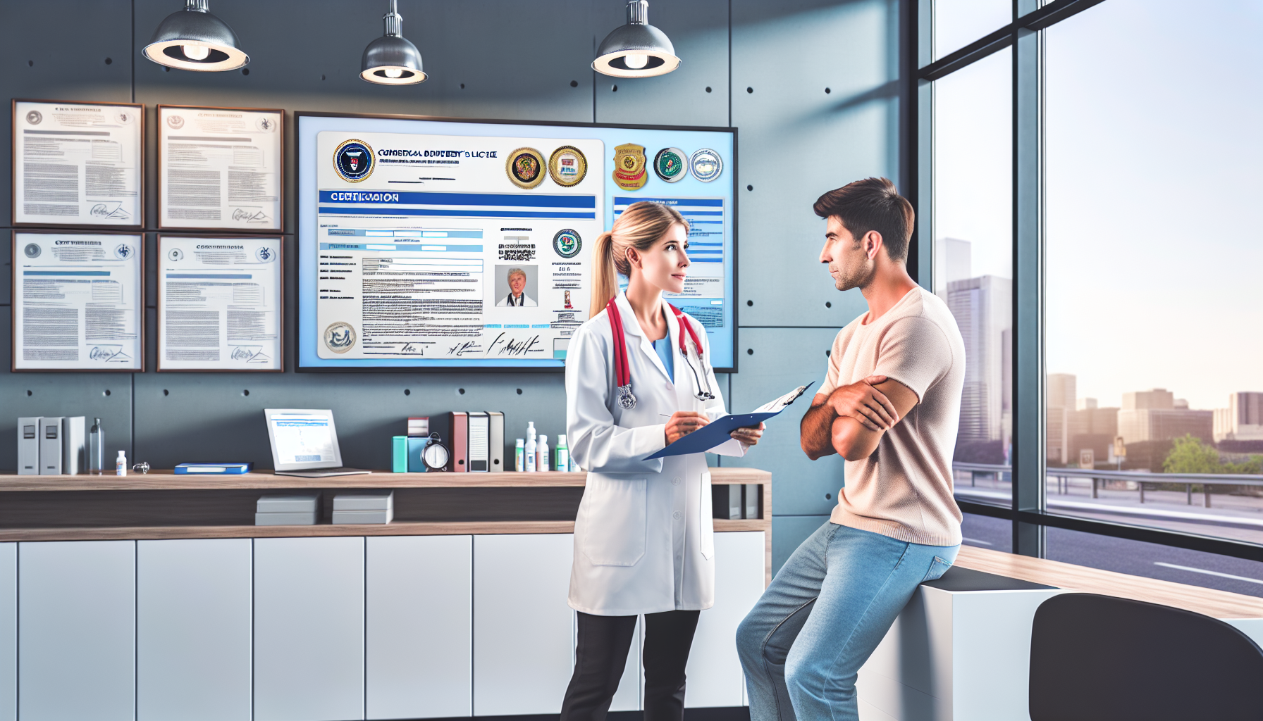 DALL-E prompt: Illustrate a professional and inviting doctor