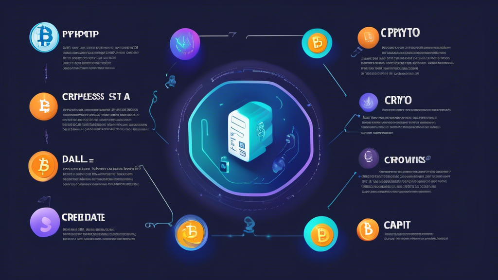 Create a DALL-E prompt:

An informative infographic-style image showcasing the process of choosing the right platform to buy cryptocurrency with a credit card. The image should include a checklist of criteria for evaluating crypto exchanges, a comparison chart of popular platforms that accept credit card payments, and a visual guide on setting up an account and linking a credit card. Use clean, modern icons and a clear, user-friendly layout to make the information easily digestible.