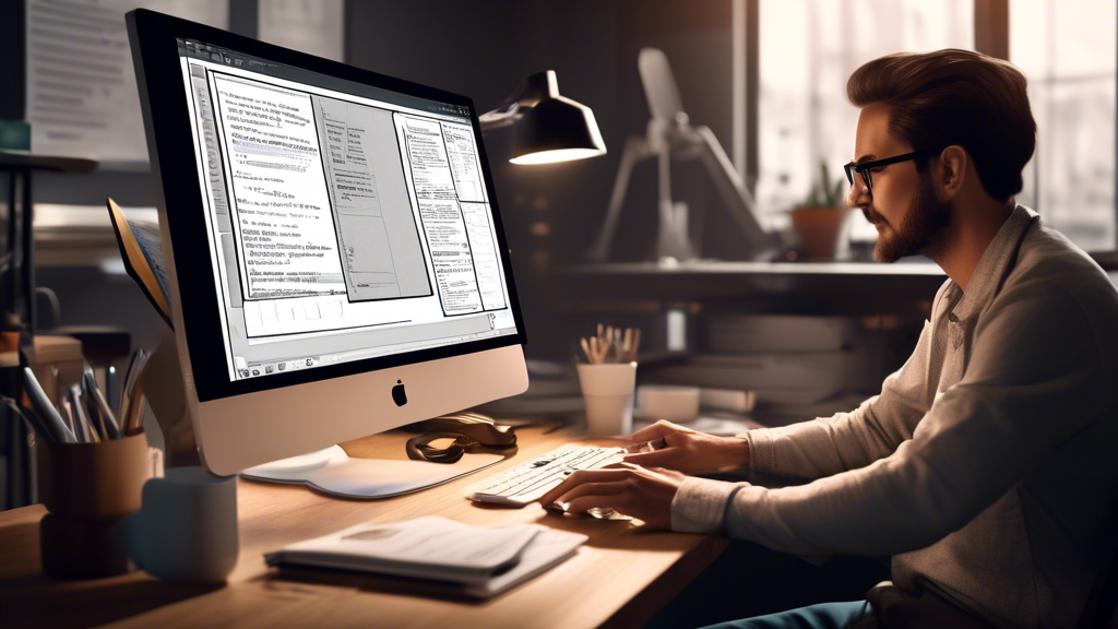 Create an image of a computer screen displaying Celtx software with a detailed script open, showcasing industry-standard formatting. The scene should also depict two writers collaborating, with one person typing on the keyboard and the other pointing at the screen, engaged in discussion. Surround them with a modern, creative workspace filled with storyboards, character notes, and plot outlines, emphasizing a professional and collaborative atmosphere. Keywords: Celtx screenwriting, advanced techniques, collaboration, professional formatting.