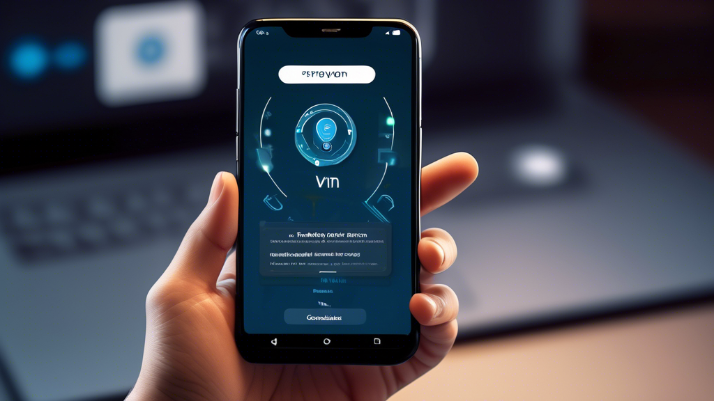Create an image of an Android smartphone displaying a VPN app interface. The app screen shows an instructional step-by-step setup guide with highlighted steps, such as Install the VPN App, Connect to a Server, and Activate Privacy Settings. Include visual elements like icons for security and settings, a globe to represent browsing the internet, and a checklist to indicate completed steps. The backdrop should convey a sense of security and privacy, perhaps with subtle padlock and shield symbols. Bright and engaging colors should be used to make the guide clear and user-friendly.