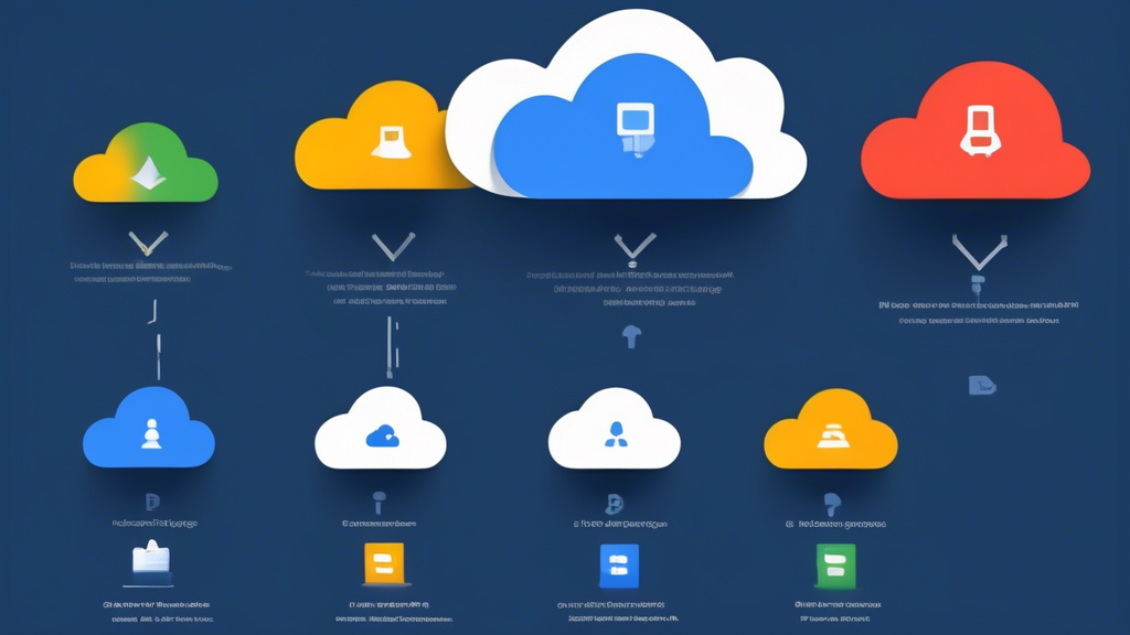 DALL-E prompt: Create an image that depicts the comparison of leading free cloud storage providers. Include recognizable icons or logos of Google Drive, Dropbox, and OneDrive. Display a visual chart or graph that compares their storage capacities, features, and user interfaces. Make the background light and modern, with clear and concise labels and a clean layout to highlight user-friendliness and additional features like synchronization and data backup.