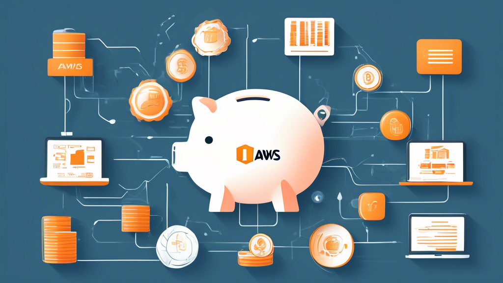 **DALL-E Prompt:**

Create an image that shows the major benefits of using AWS Cloud for businesses. Illustrate cost-efficiency, scalability, and flexibility through visual metaphors such as a piggy bank filling up with coins, an infinitely expanding grid, and dynamic arrows indicating adaptability. Include elements that represent device-independent data access, such as interconnected devices like laptops, tablets, and smartphones. Display strong security standards with visual symbols like a lock or shield, and depict a successful implementation of AWS Cloud in various industries, such as finance, healthcare, and retail, using representative icons or scenes.