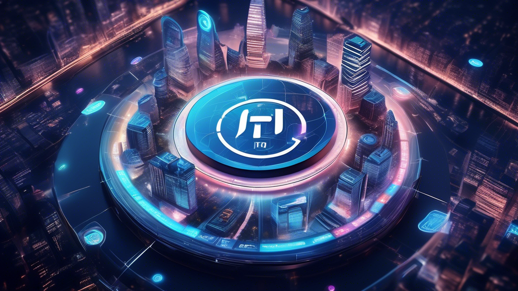 Create an image that portrays the future potential of Pi Coin, showcasing a thriving, futuristic digital market. The scene should feature diverse people using Pi Coin for various transactions such as shopping, services, and business deals. There should be visible holographic displays with Pi Coin logos and futuristic cityscape elements, including advanced technology and architecture, symbolizing the road ahead and upcoming milestones for this revolutionary digital currency.