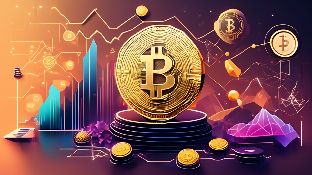 Create an image that depicts the top cryptocurrencies to invest in for 2023, based on expert recommendations. Central focus on Bitcoin (BTC) as the gold standard, Ethereum (ETH) as a leader in decentralized finance, and emerging cryptocurrencies like Solana (SOL) and Polkadot (DOT) as potential game changers. The background should feature a futuristic digital landscape with graphs and data charts, symbolizing market analysis and investment strategy. Icons of BTC, ETH, SOL, and DOT should be prominently displayed, showcasing their significance in the crypto market.