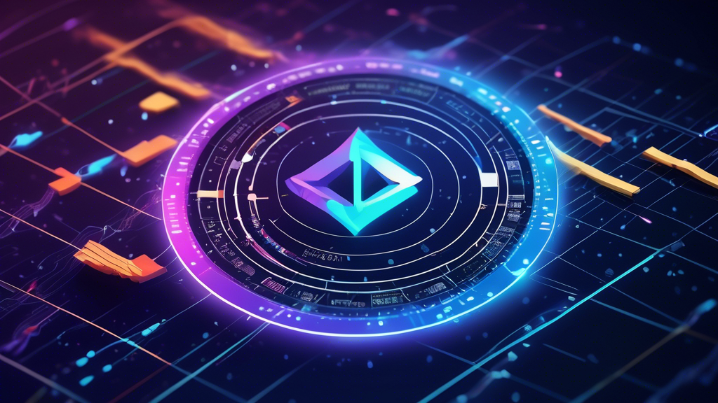 Create an image that showcases diverse cryptocurrency logos like Bitcoin, Ethereum, Solana, and Polkadot, encircled within a futuristic financial chart. The chart highlights various bars and line graphs displaying market trends. In the background, there is a balanced scale symbolizing the concept of a balanced portfolio. The image should have a secure, futuristic theme, with colors like blue and gold, portraying the ideas of diversification and risk management in crypto investments. Include the text Investment Strategies 2023 at the bottom for clarity.