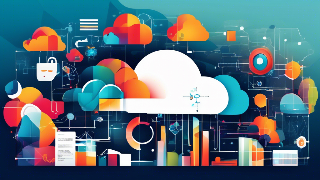 Create an image that showcases the cutting-edge technological innovations of IBM Cloud, highlighting advanced features and tailored cloud solutions that enhance business efficiency and agility. Include visual elements representing security and data protection to underline IBM Cloud