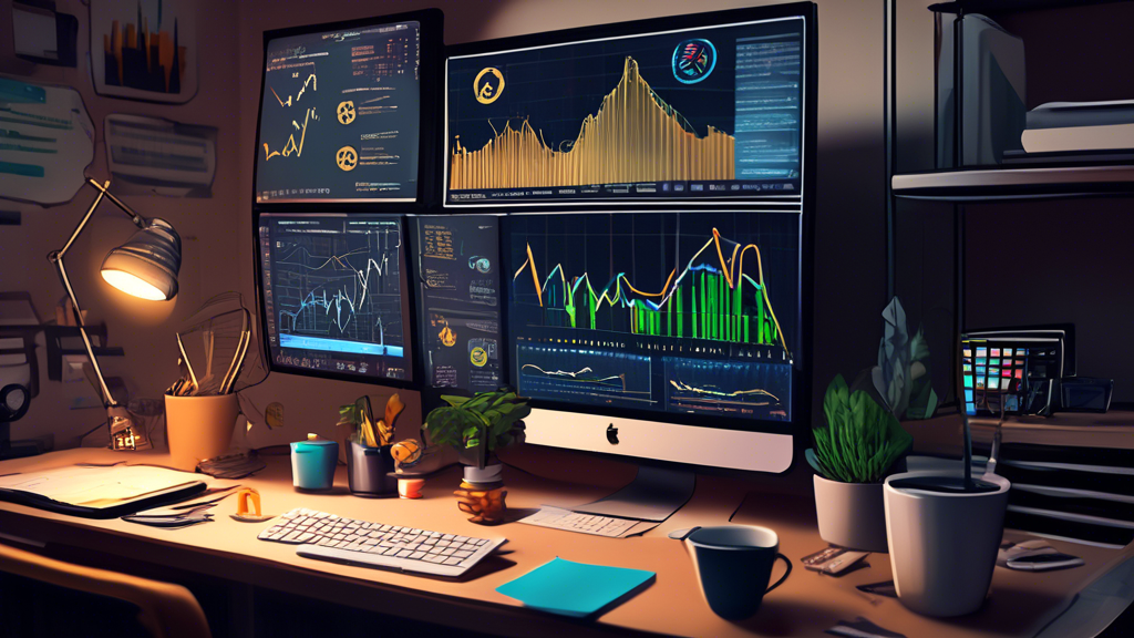 Prompt for DALL-E: 

Create an image portraying a successful cryptocurrency investor