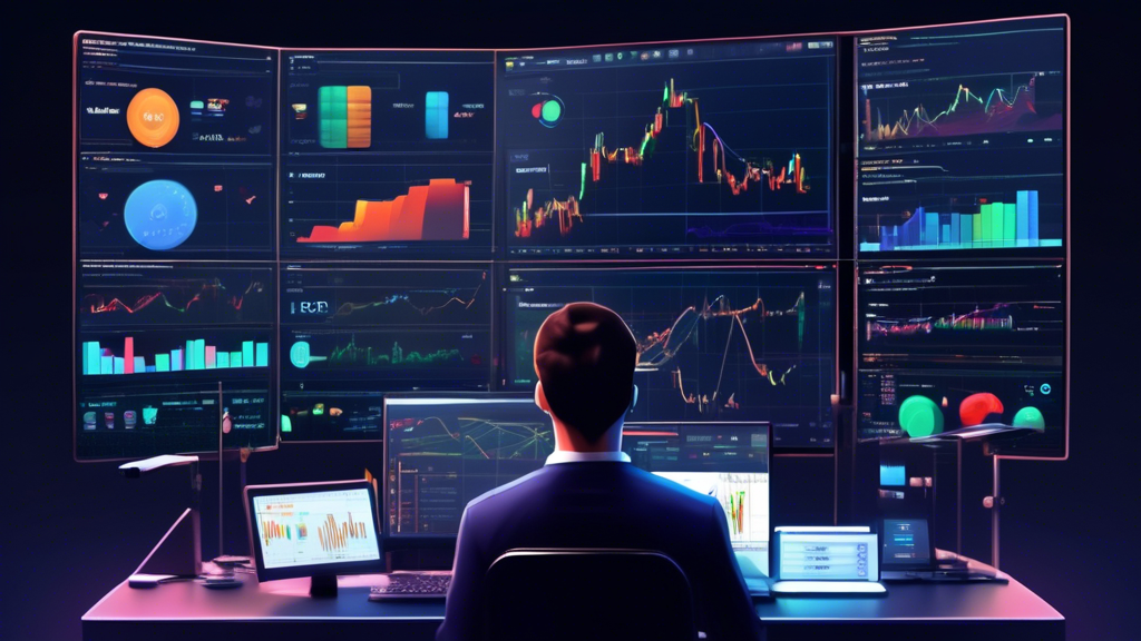 Create an image that showcases effective trading strategies on the Luno platform. The scene should feature a computer screen displaying Luno