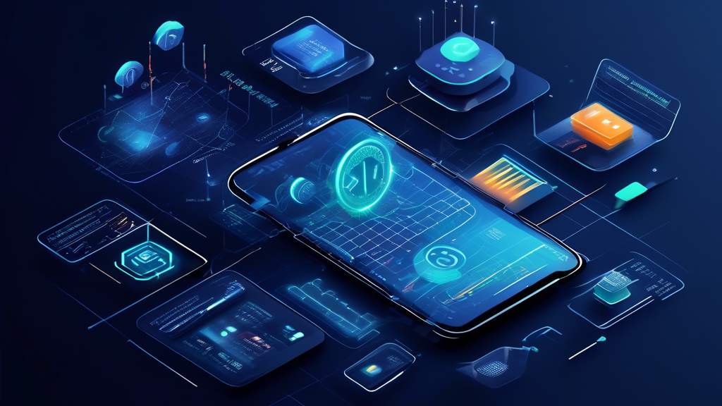 Create an image showcasing the future potential of the Pi Network price. Highlight key factors such as advancing technological updates, increasing market demand driven by growth in the user base, and the impact of regulatory implications. The image should feature futuristic visuals, such as graphs and charts displaying rising trends, digital icons symbolizing technology and regulation, and a diverse, engaged user base interacting with their devices. Include a symbolic representation of the Pi Network logo prominently integrated into the design.