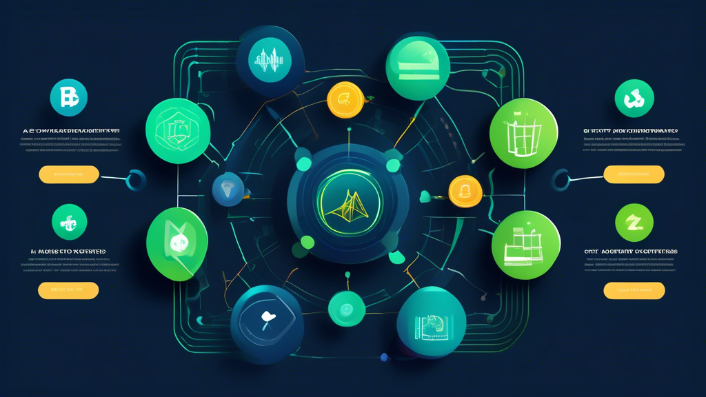Prompt: A visually engaging infographic showing a step-by-step setup guide for getting started with an Alto Crypto IRA. The infographic features clear and concise steps, an illustration of a diverse selection of cryptocurrencies, and icons representing account setup, investment management, and portfolio optimization. The color scheme should be professional and modern, using shades of blue and green to convey trust and growth.