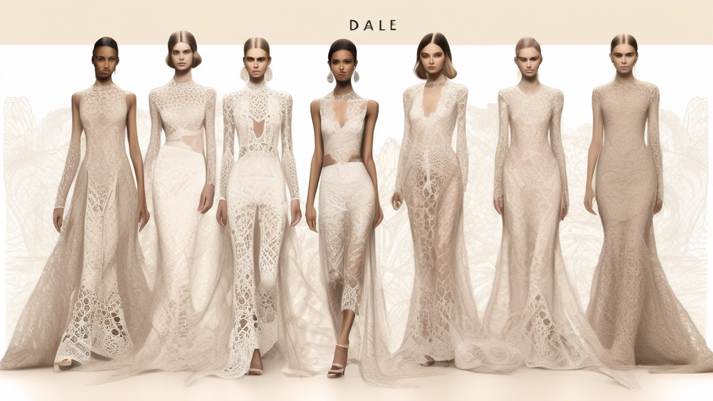 DALL-E Prompt: Create an image showcasing a high fashion runway show featuring contemporary designs that incorporate traditional lacework. Highlight the intricate details of the lace fabrics worn by the models, and include designers collaborating with traditional lace artisans in the background. The runway should have an elegant, modern aesthetic, blending the artisanal beauty of lace with cutting-edge fashion.