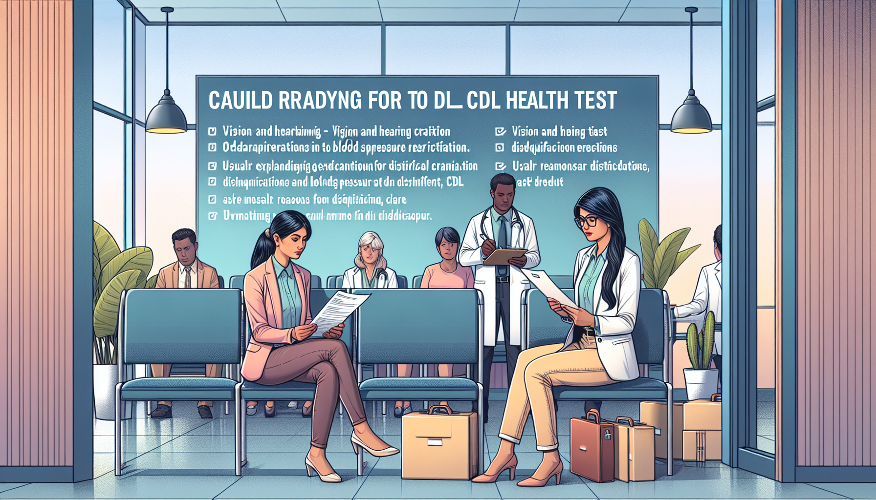 DALL-E prompt: Illustrate a serene and organized doctor