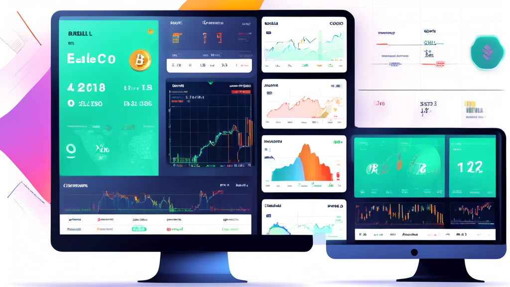 Create an image with the following description for DALL-E:

An illustration of a dynamic digital trading interface, showcasing various cryptocurrency charts, graphs, and trading tools on Webull. The image highlights traders actively analyzing data on screen, employing both basic and advanced trading strategies. Color-coded graphs for different cryptocurrencies (e.g., Bitcoin, Ethereum) are prominently displayed. On the desk, books and notes represent Webull