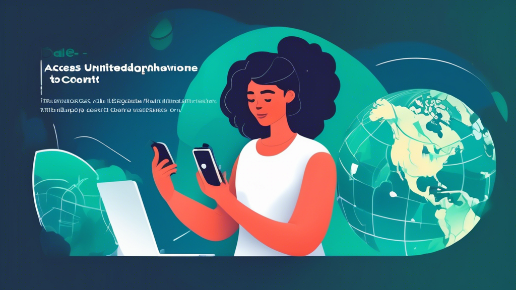 Prompt for DALL-E:

Create a digital illustration that shows a person using a smartphone with a VPN app active. Demonstrate the concept of 