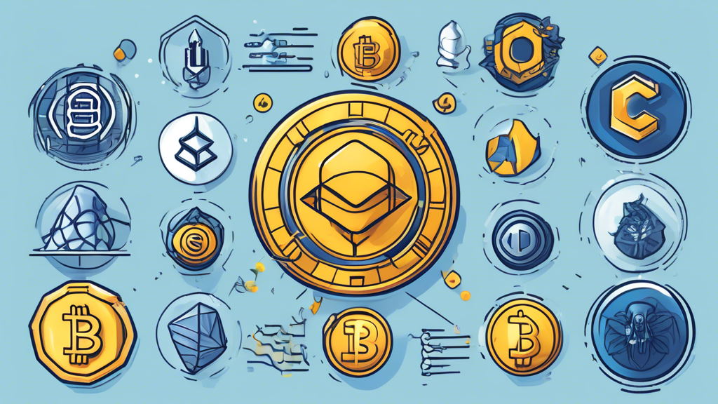 Create an illustration featuring the top crypto platforms of 2023: Coinbase, Binance, and Kraken. The image should showcase their logos prominently, each surrounded by key features like robust security icons, user-friendly interfaces, and transparent fee structures. Additionally, include smaller representations of other noteworthy platforms to give a sense of comparative analysis. The background should be digital and futuristic, reflecting the innovative nature of cryptocurrency technology.