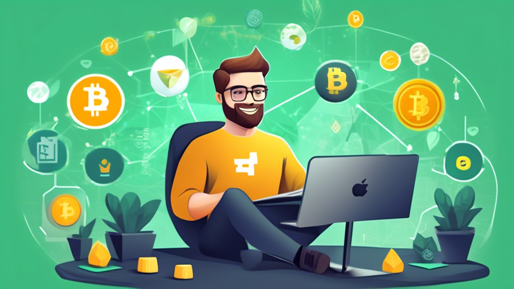 Create an image that illustrates various tips and strategies for successful crypto trading on eToro. The image should include visual elements like:
- A simplified chart depicting basic cryptocurrency trading strategies for beginners.
- An integrated social trading feature, showing users learning from experienced traders.
- Graphics representing risk management tools and safety measures like stop losses, portfolio diversification, and secure investment protocols.
- eToro branding subtly included to maintain relevance to the platform.

Ensure the image is vibrant and engaging, conveying a sense of financial learning and safety in the crypto trading world.