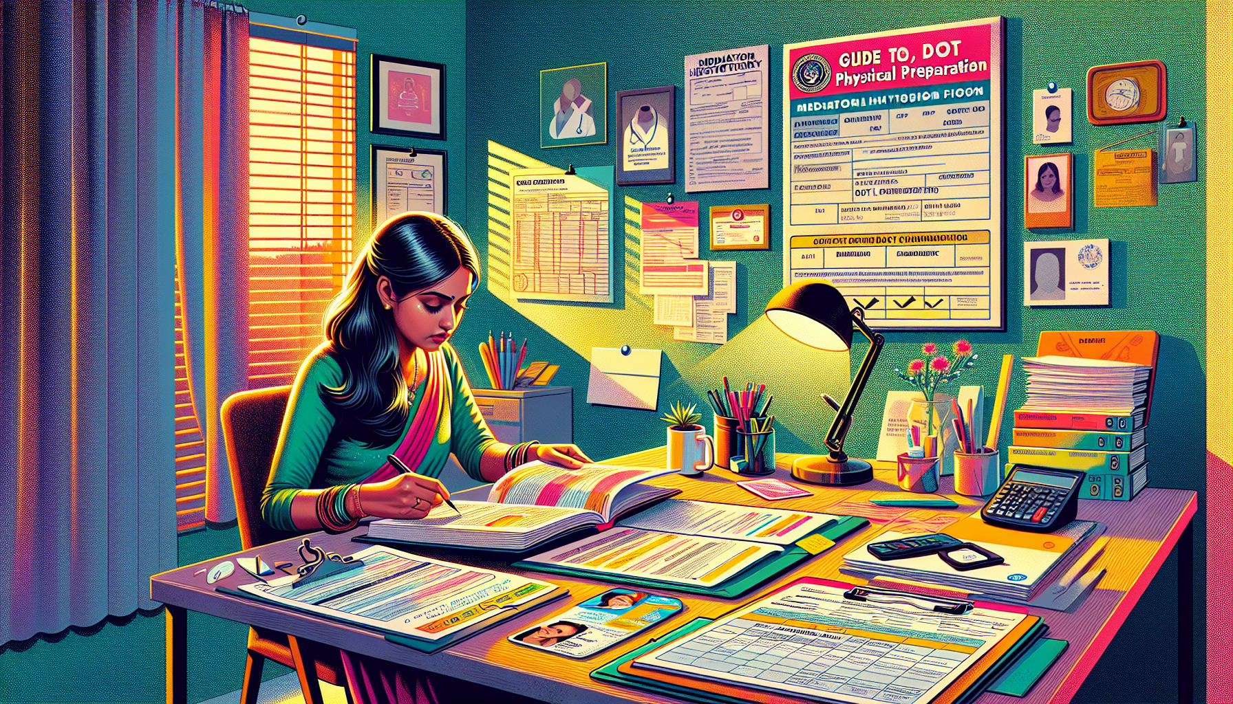 An individual studying a pamphlet labeled 