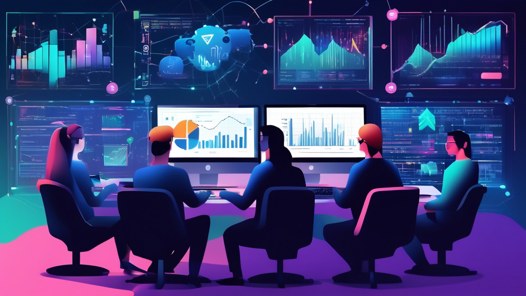An image illustrating best practices and tips for earning finance with crypto. Show a diverse group of people researching market trends on multiple screens, implementing security measures such as hardware wallets and 2FA, and diversifying their crypto portfolio across various digital currencies. Include visuals of charts, graphs, and a padlock symbolizing security. The background can display elements of blockchain and cryptocurrency symbols to tie it all together.
