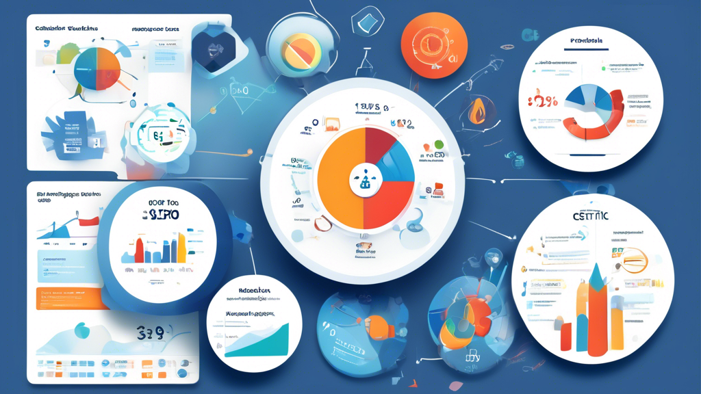 Create an infographic-style image that visually represents the key metrics for evaluating Taboola Ads performance. Include elements like a graph showing CPC (Cost Per Click), CTR (Click-Through Rate), and ROI (Return on Investment) with engaging icons. Incorporate symbols for data analysis tools, such as a magnifying glass or a dashboard. Use a color palette that reflects a digital marketing theme and include the phrase 