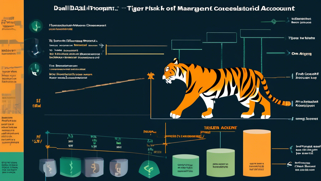 **DALL-E Prompt:**

Create an image illustrating the concept of risk management and considerations for a Tiger Broker margin account. The image should depict both the potential rewards and risks of margin trading. Show a balanced scale, with one side depicting financial growth, upward stock charts, and money, while the other side illustrates risks such as a downward spiral chart, warning symbols, and money slipping away. Include elements such as a computer displaying a Tiger Brokers platform, a margin call notification, and a checklist of best practices for managing a margin account. Add a security shield to represent regulatory compliance and investor protection.

**Additional details:** The image should have a professional and modern financial theme, using Tiger Brokers