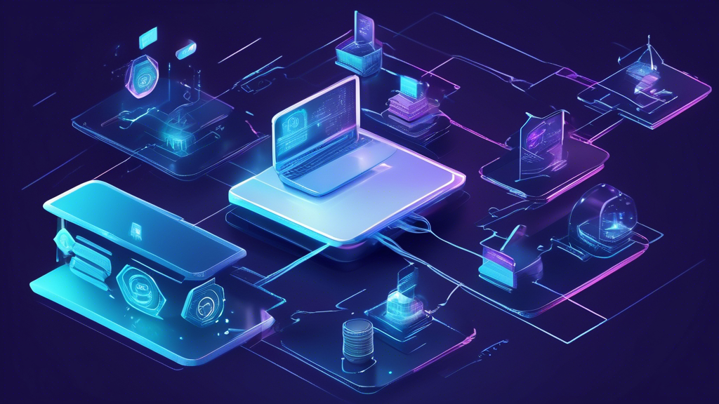 Create an image that visualizes the process of AMP Crypto Project