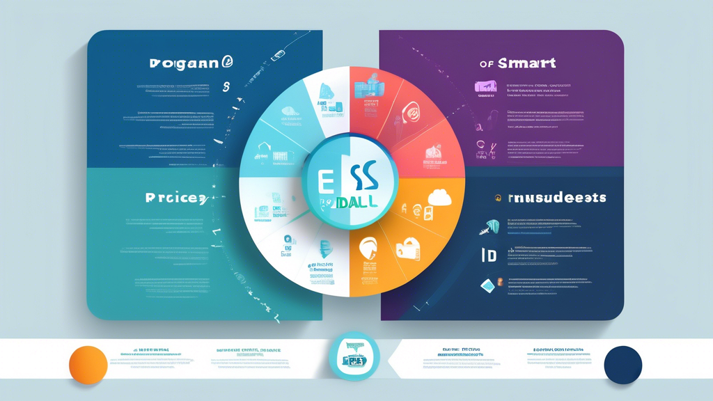 Prompt for DALL-E:

Create an infographic-style image that showcases various factors impacting the price of a Smart DNS Proxy. It should include elements such as a list of services included (e.g., number of regions unlocked, technical support), different subscription durations (monthly, annual), and a comparison of prices among popular providers. Use vibrant colors and clear icons to represent the different services and pricing options effectively.