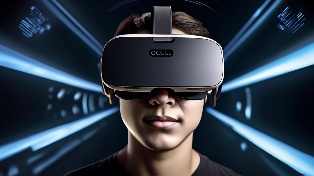 Prompt for DALL-E: 

Create a detailed and vivid image showcasing the technical features and functions of the Oculus VR headset. The image should include elements like high-resolution screens, advanced motion tracking sensors, and ergonomic design. Highlight features such as superior image quality and movement detection. Include comparisons with other leading VR headsets to emphasize Oculus