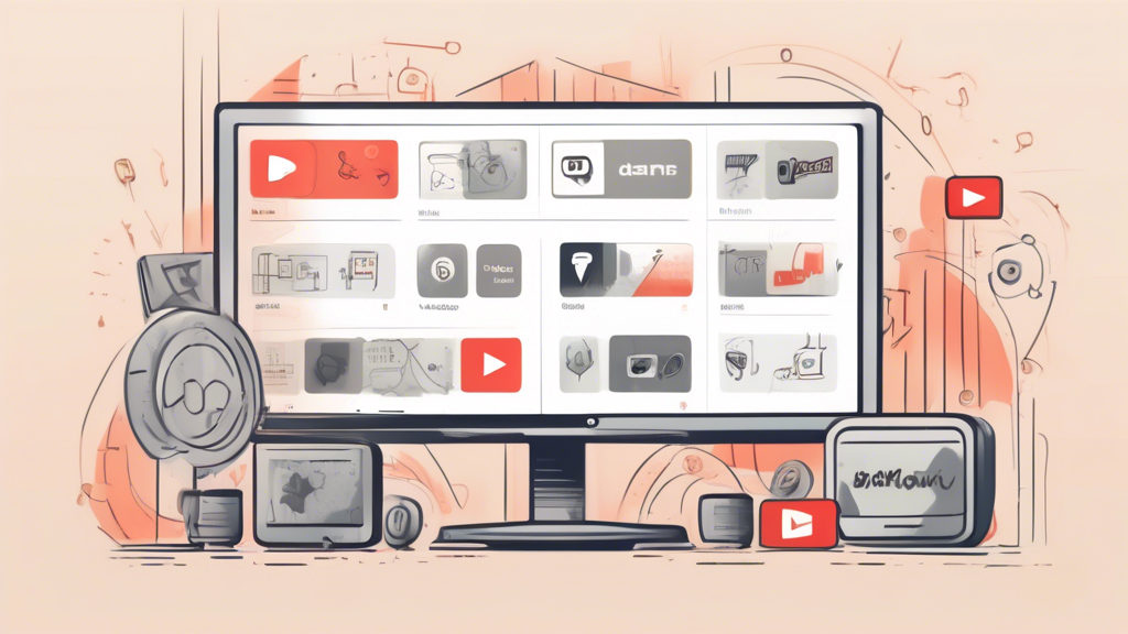 Create an image illustrating the benefits of using Smart DNS for YouTube TV: a seamless streaming experience featuring fast loading times and no buffering on a large screen, multiple international content options with flag icons, and a security shield symbol in the background indicating enhanced privacy and security.