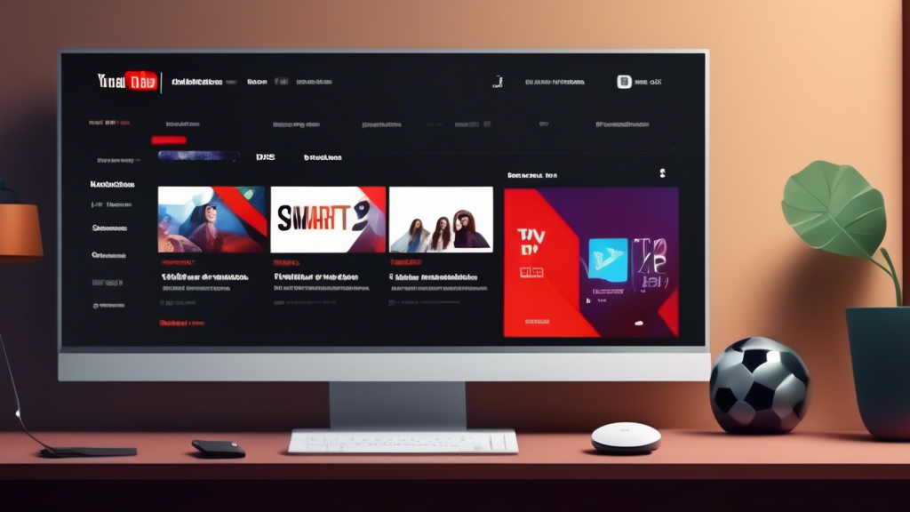 Create an image showing a user-friendly step-by-step guide on how to set up Smart DNS for YouTube TV. Include visuals of different devices such as a smart TV, laptop, and smartphone with settings being configured. Highlight elements like choosing a Smart DNS service provider, entering DNS addresses, and troubleshooting tips. Use a clean, modern design with easy-to-read text and diagrams to make the instructions clear and accessible.