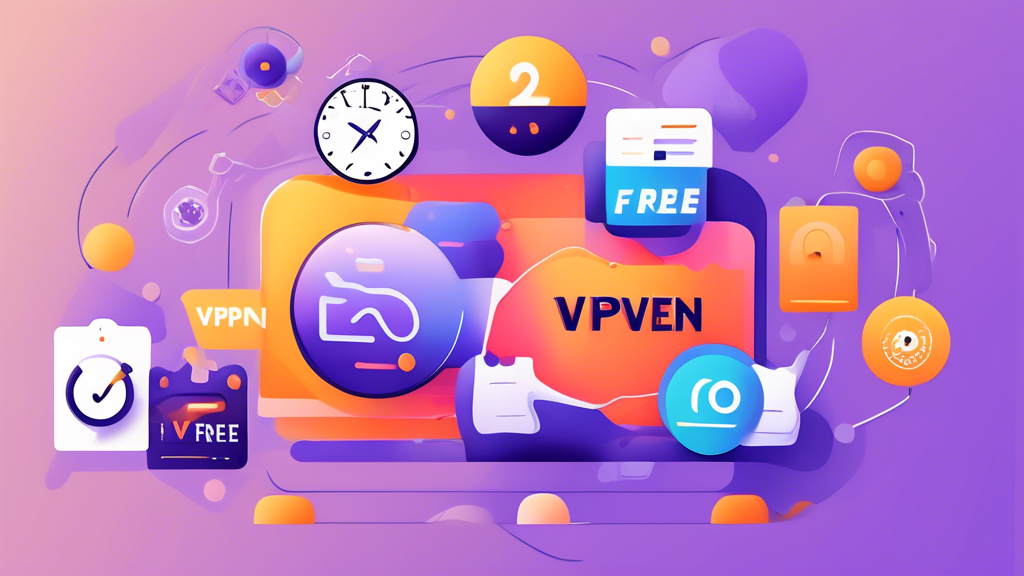 Create an image depicting various methods of obtaining VPN services for free in 2023. Include visuals representing 