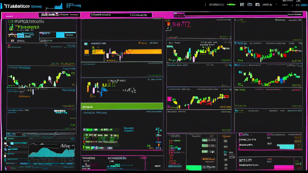 An intricate trading terminal screen on TradeStation displaying futures margin indicators, charts, and graphs. The image should feature a trader attentively analyzing the data, with highlighted areas showing tips and best practices for managing futures margins. Bright colors and arrows should point out key resources and tools available on TradeStation for effective margin management. The overall feel should be educational and sophisticated, demonstrating the practical application of margin management strategies.