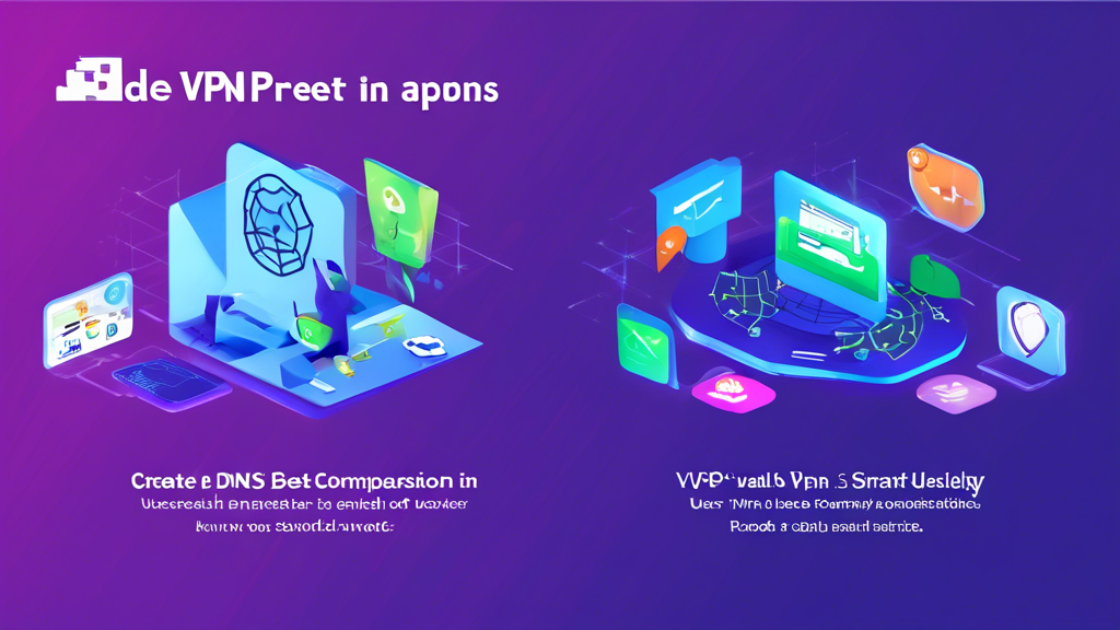 Prompt for DALL-E:

Create an image that features a visual comparison of the best free VPNs with Smart DNS in 2023. The image should include icons or logos of different VPN services arranged in a visually appealing grid. Highlight key features such as speed, security, and user interface with small, easy-to-understand graphics or symbols. Incorporate elements like user ratings and performance indicators, and use a modern, tech-savvy color palette to appeal to a tech-oriented audience.