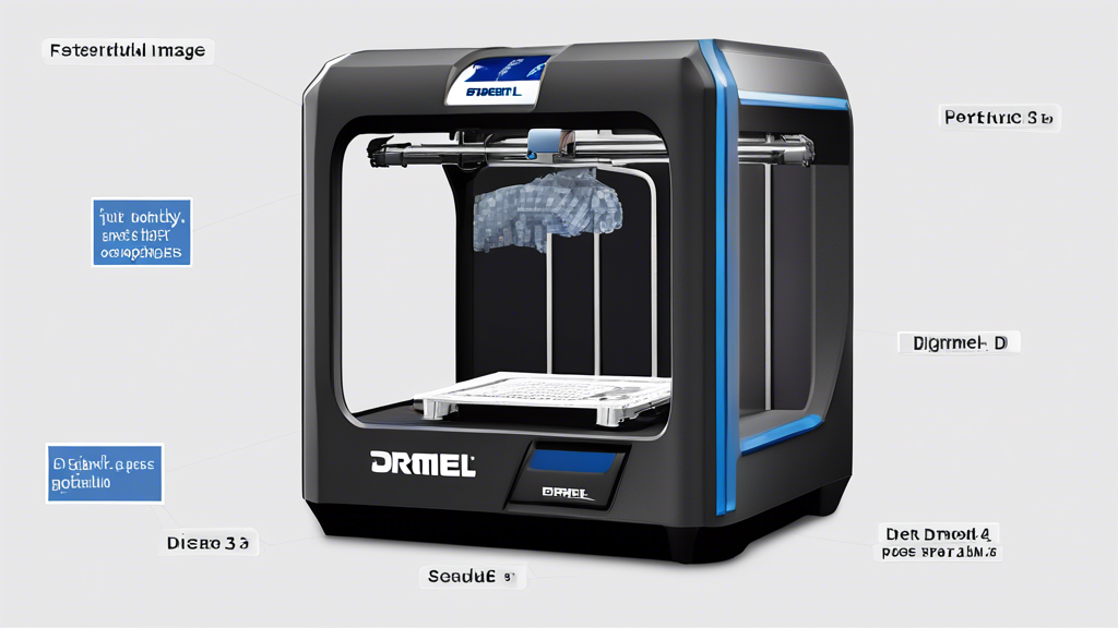 Prompt for DALL-E:

Create an image showcasing the user-friendly features and software of the Dremel DigiLab 3D45 3D printer. Include a step-by-step setup guide visual, highlighting the calibration process. Illustrate the intuitive user interface on a computer screen with compatible software open. Depict a happy user, perhaps a beginner, successfully interacting with the printer, emphasizing the ease of use and accessibility for both novices and professionals.