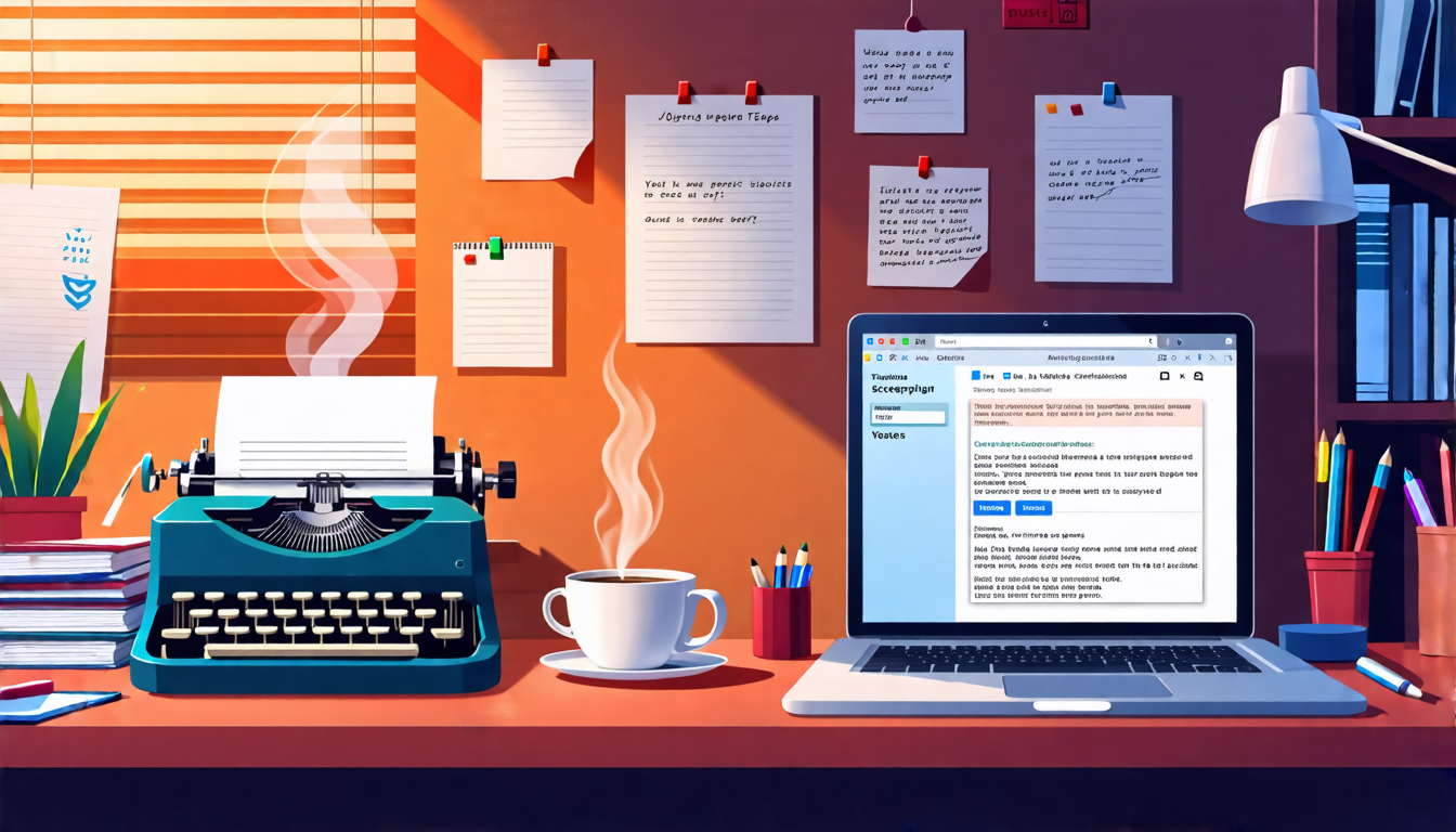 Create an image visualizing a writer