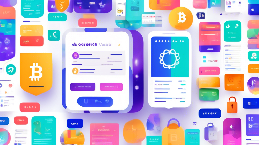 Create an image that depicts a colorful and engaging split-screen comparison of popular crypto websites. Each section should showcase distinct features such as user interface design, security measures (like padlock icons for encryption), content quality (depicted by article snippets or charts), and user reviews as star ratings. Include visuals that represent trustworthiness and reliability, such as a shield symbol for security and a magnifying glass for detailed analysis. The background should feature subtle blockchain or digital currency motifs to reinforce the cryptocurrency theme.