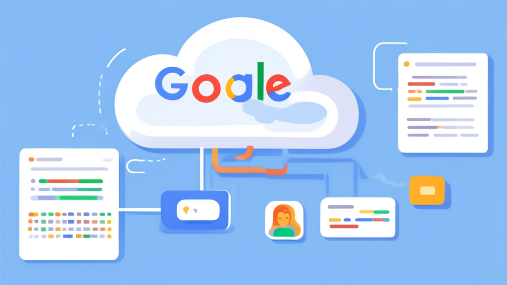 **DALL-E Prompt:** Create an informative illustration depicting a step-by-step guide on how to get started with Google Cloud Text to Speech. The image should include visual elements such as a computer screen displaying the Google Cloud interface, a user setting up an account, integration steps with software, and icons representing optimization tips and troubleshooting. Use bright colors and clear labels to highlight each step, making it easy to understand for beginners. Incorporate the Google Cloud logo subtly in the design.