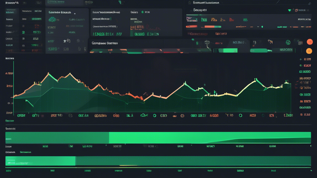 Create an image depicting an advanced Google Sheets interface focused on cryptocurrency portfolio analysis. The sheet should feature colorful, dynamic charts visualizing crypto data trends, with automated alerts for price changes visibly integrated. Showcase formulas and scripts running calculations in the background, highlighting the seamless automation of data updates. The interface should blend digital currency symbols, reflecting various cryptocurrencies, with a futuristic and efficient workspace atmosphere. This visualization emphasizes the power and innovation of using Google Finance Sheets for enhanced and automated crypto portfolio management.