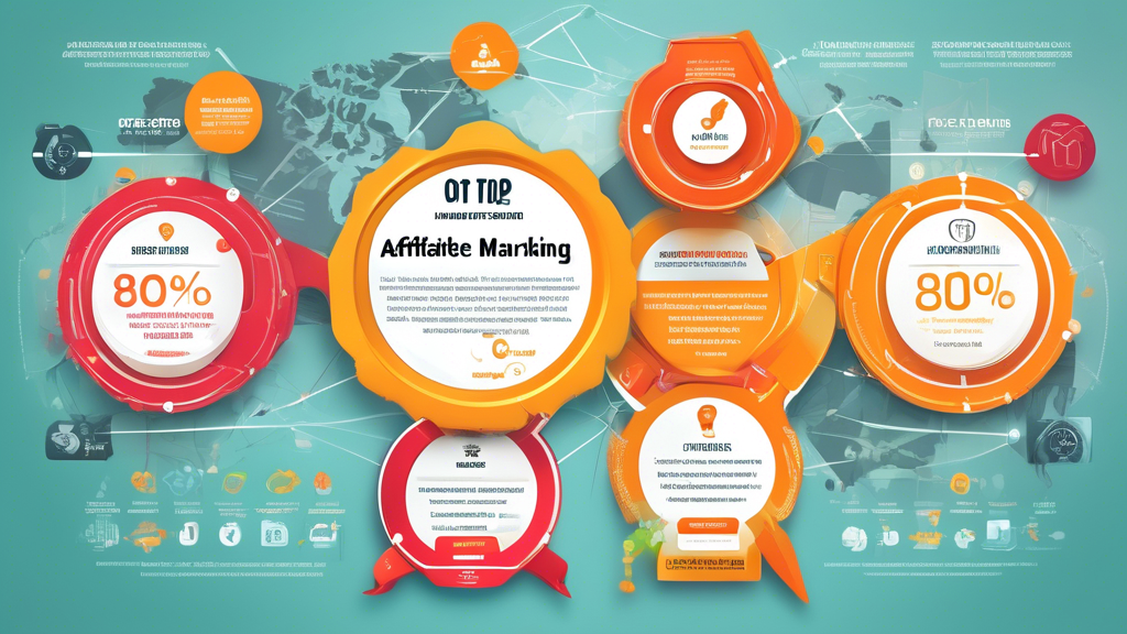 Create an informative and visually engaging infographic that highlights the top affiliate marketing programs to maximize revenue. Include sections comparing commission structures and payout options, showcasing niche-specific programs tailored for targeted audiences. Use bold colors, icons representing different industries (like tech, fashion, and travel), and clear, easy-to-read text features that convey key information about each program. The overall design should be modern, eye-catching, and suitable for an online marketing blog.