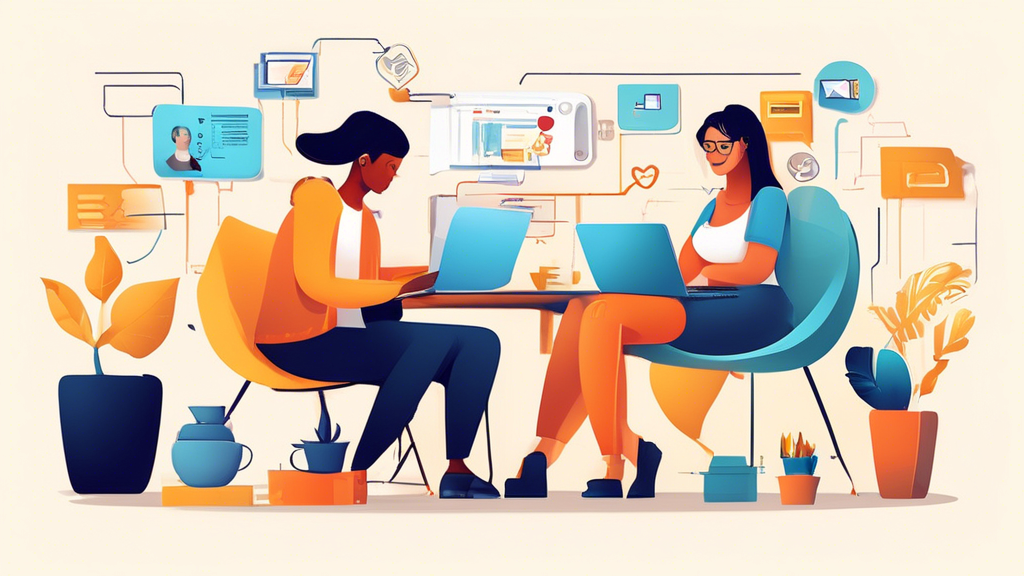 **DALL-E Prompt:** Create an engaging and informative illustration that represents effective strategies for promoting affiliate marketing programs. The image should depict a diverse group of people using various devices (laptops, smartphones, tablets) in a cozy home office setting. They are collaborating on content creation, brainstorming ideas with sticky notes, and analyzing data on graphs. Include visual elements that symbolize traffic generation, such as arrows moving towards a web page, and highlight keywords like Affiliate Marketing Success and Drive Traffic in an eye-catching way. The overall tone should be vibrant and motivational, emphasizing the potential for higher earnings through teamwork and strategic planning in affiliate marketing.