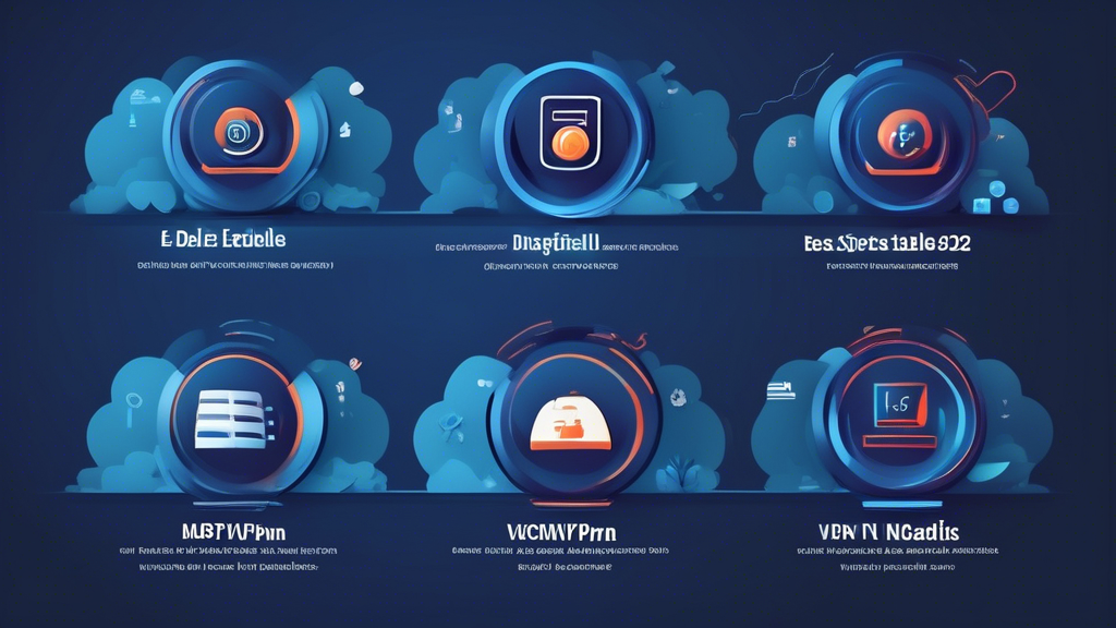 **DALL-E Prompt:** Create an informative illustration of a comparison table showcasing the best VPN offers of 2023. The table should feature key elements such as a list of major VPN providers, their prices, performance ratings, and special promotions. Include visual elements like graphs and icons to represent security, speed, and user ratings, with a modern, tech-inspired aesthetic. Use vivid colors to make the information easily digestible and engaging, and ensure that the overall design conveys a sense of clarity and accessibility for users looking for VPN price comparisons.