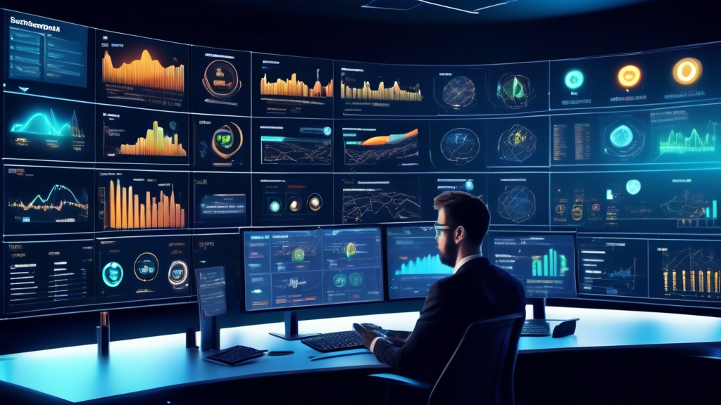 Create an image of a futuristic digital dashboard inside a high-tech financial research lab. The dashboard displays a vibrant array of cryptocurrencies, each represented by distinct icons. Next to each icon, key performance metrics such as market cap, historical performance graphs, and latest market trends are visible. The lab is filled with analysts deeply engaged in discussions, analyzing holographic data projections that emphasize factors like technological innovation and potential for adoption. This image captures the essence of evaluating the most promising cryptocurrencies with analytical insights, helping investors make knowledgeable investment choices for maximum returns. Include subtle references to expert opinions and market analysis to underscore a data-driven decision-making process.