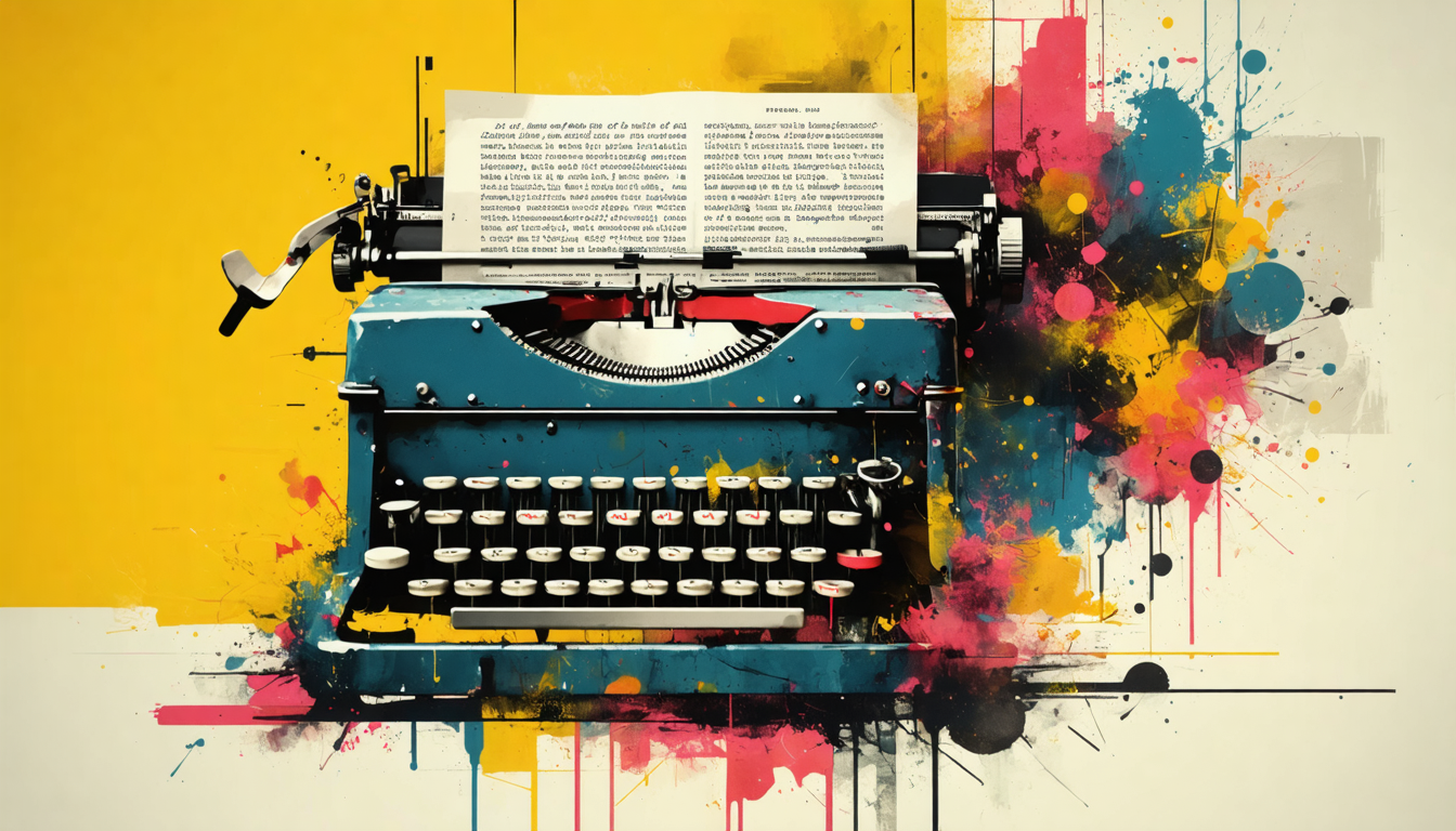 Create an image that features a vibrant collage of iconic movie scripts and scenes from legendary films, showcasing the masterpieces created by the best screenwriters in film history. Include elements like a typewriter spilling out pages filled with famous script excerpts, intertwined with visual motifs from classic films such as Casablanca, Pulp Fiction, and The Godfather. Add subtle nods to the influence these works have had on audiences and the industry, with visual representations of movie awards and an audience captivated by the magic of cinema. The atmosphere should reflect the timeless impact and celebration of these exemplary scripts.