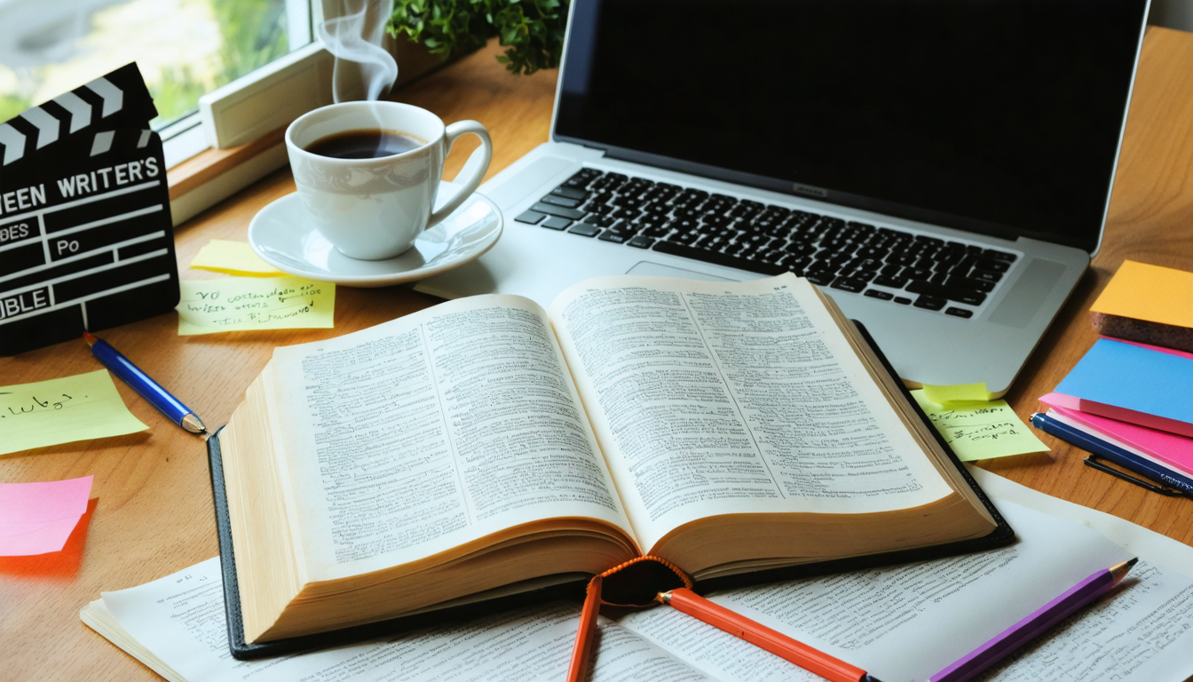 Create an image that captures the essence of integrating the Screenwriter