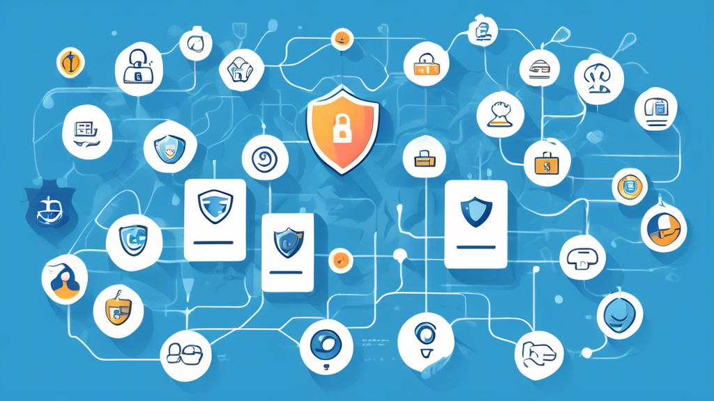 Create an image that visually represents the benefits of using Betternet for safe browsing. Depict a serene digital landscape with a user happily navigating the internet on a laptop or smartphone, surrounded by symbols of security such as shields, locks, and network connections. Include visual comparisons with other VPN logos in a subtle way to emphasize Betternet