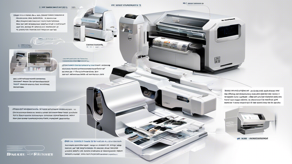 Prompt for DALL-E: Create an image showcasing the technological advancements of MJM Drucker printers over the years. Depict a series of groundbreaking innovations, each represented as a futuristic printer model, set against a timeline. Include visual elements that highlight cutting-edge features, such as advanced touchscreens, sleek designs, and eco-friendly components. Emphasize the evolution of these printers, illustrating how they have become pioneers in the printing industry with each technological milestone. Incorporate a subtle backdrop of a high-tech lab or design studio, symbolizing the innovative atmosphere of MJM Drucker