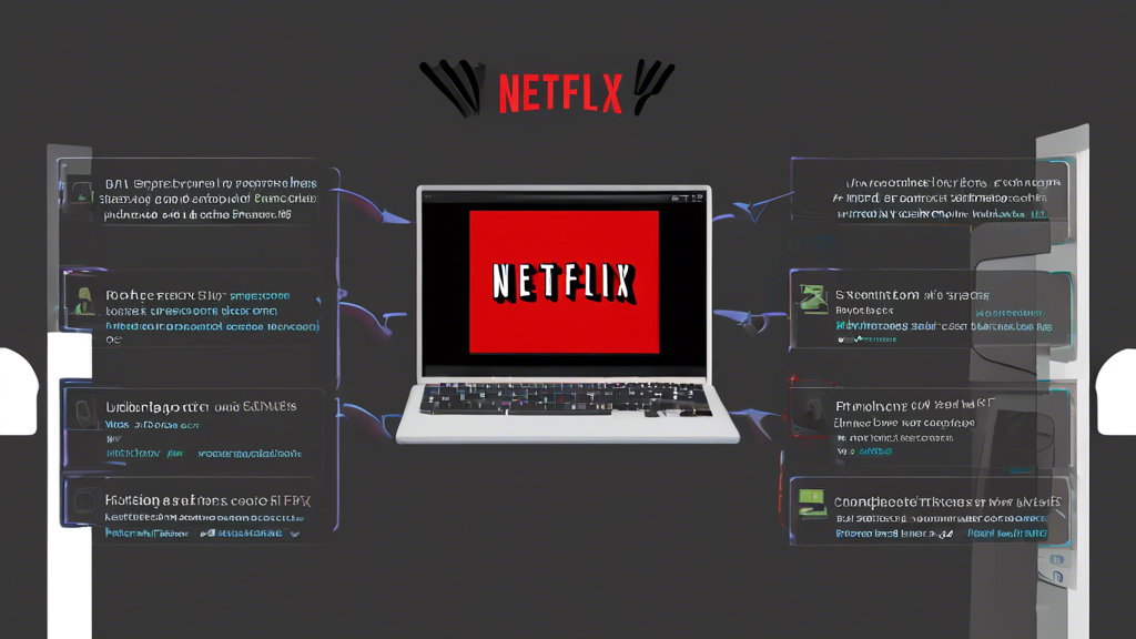 **DALL-E Prompt:** Create an informative and visually engaging illustration that depicts the process of setting up a DNS Proxy for Netflix. Include a step-by-step guide displayed on a digital device screen, showing configuration settings and compatible devices like smart TVs and streaming devices. Incorporate visual elements that represent common troubleshooting issues, such as error messages or connection symbols. Ensure the overall theme is tech-oriented, with an emphasis on streaming content, and include the keywords DNS Proxy and Netflix in a visually appealing way.
