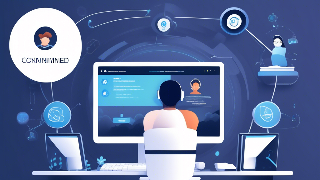 Create an image depicting a step-by-step guide for configuring and using VPN Unlimited. The scene should include a person sitting at a computer, visibly focused and engaged as they follow instructions displayed on the screen. Surrounding them, illustrate helpful tips and icons representing security features, troubleshooting steps, and optimal settings for VPN Unlimited. Include visual elements that convey a sense of online safety and user-friendly technology, such as locks, shields, and interconnected devices. The overall atmosphere should be informative and supportive, highlighting the ease of use and secure navigation offered by VPN Unlimited.